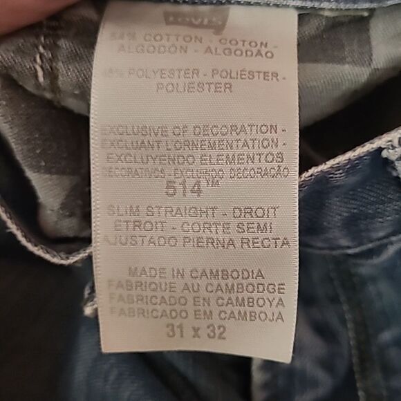 Levis slim straight 514 jeans 31×32 - Picture 4 of 10